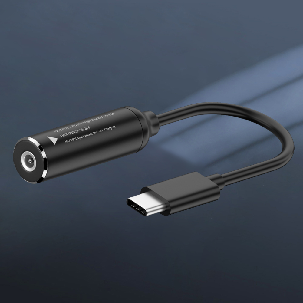 thumbnail image 1 of Adaptador de enchufe DC/Square a tipo C Reconocimiento automático para computadora, 1 of 7