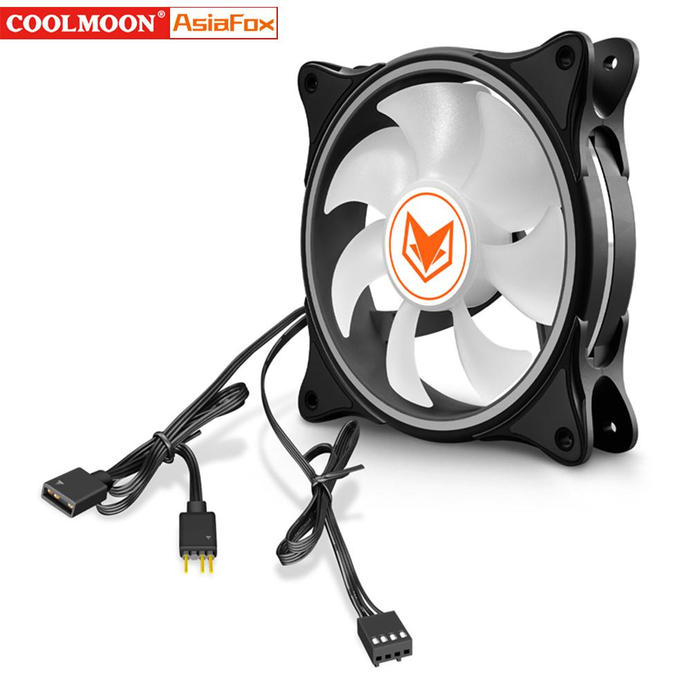 thumbnail image 1 of Refrigeración por agua 12V 4 pines PWM 5V 3 pines ARGB Aura Sync ventilador con caja para PC (negro), 1 of 9