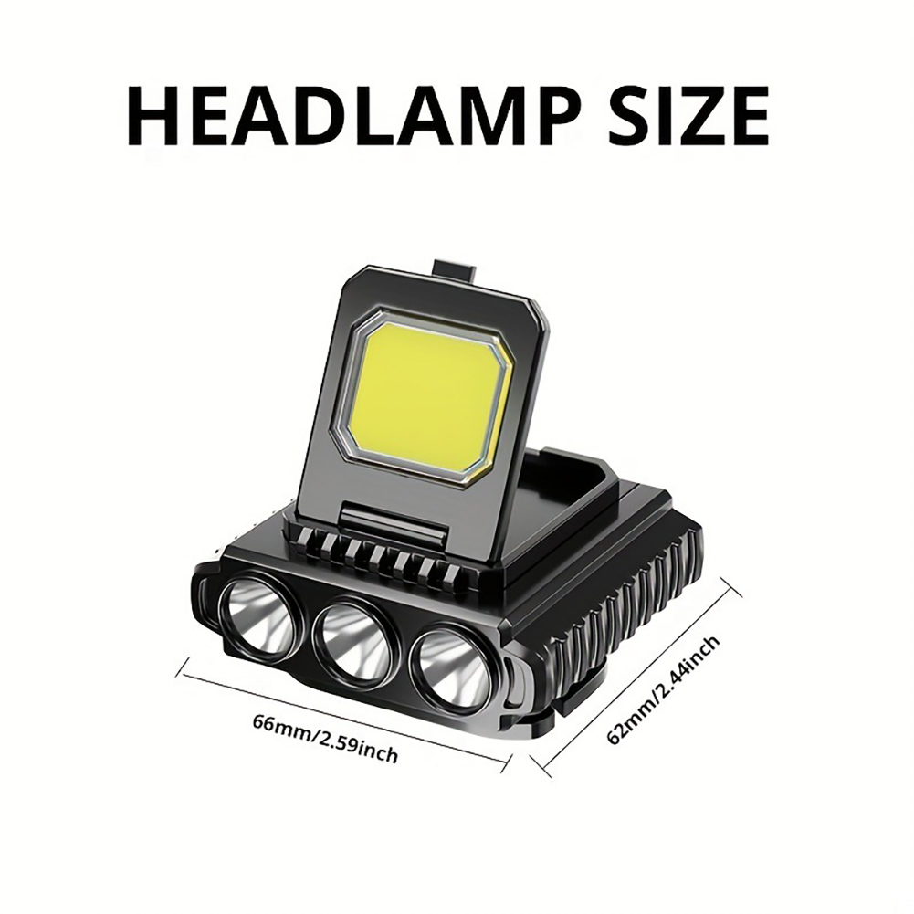 thumbnail image 2 of Linterna LED COB para acampar, banda para faros delanteros impermeables, detección de ondas para senderismo y pesca, 2 of 9