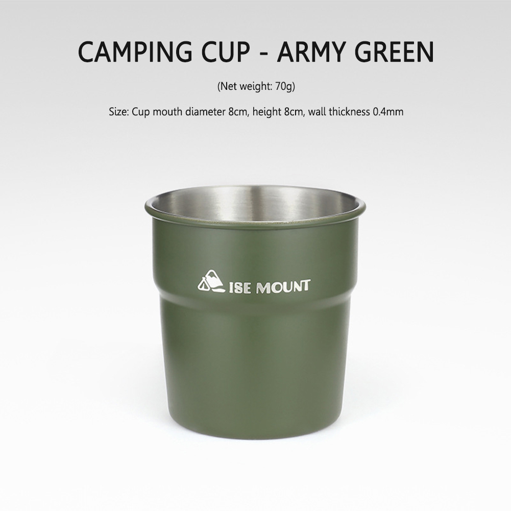 thumbnail image 1 of Taza para acampar al aire libre de 300 ml, taza portátil para acampar, ligera para senderismo, Picnic, barbacoa, 1 of 9