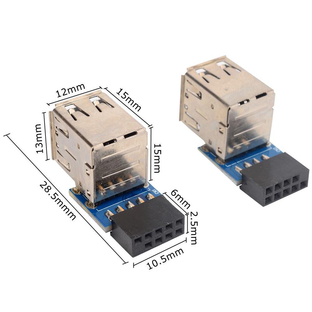 thumbnail image 2 of Adaptador USB2.0 9Pin/10P Adaptador Convertidor para Placa Base de Escritorio (PH29B), 2 of 6