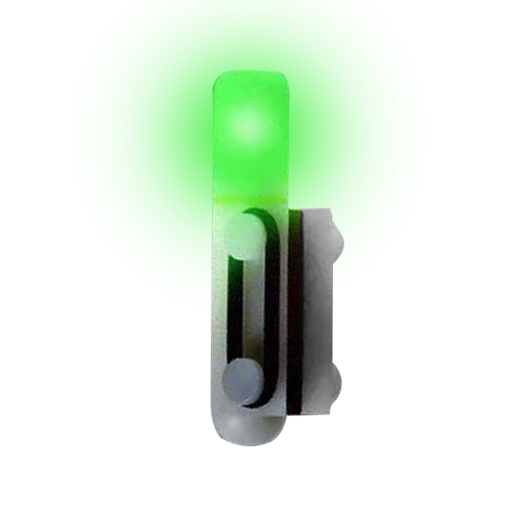 Caña de pescar Luz que cambia de color Punta LED Inducción Pescado Mordedura Alarmas Verde