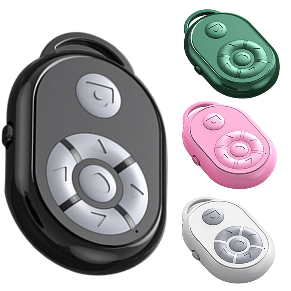 thumbnail image 3 of Controlador de selfies con obturador de cámara giratoria de página de teléfono compatible con Bluetooth (negro), 3 of 9