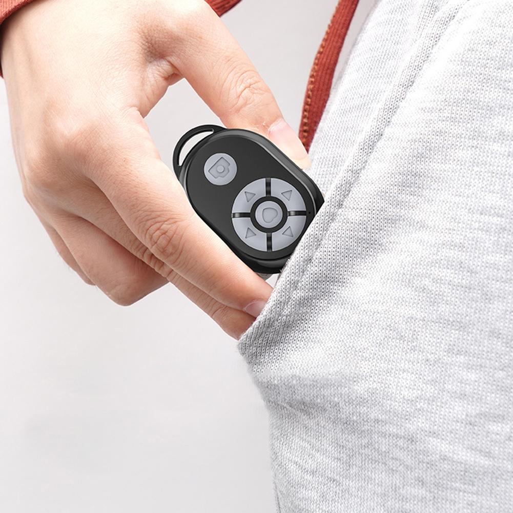 thumbnail image 2 of Controlador de selfies con obturador de cámara giratoria de página de teléfono compatible con Bluetooth (negro), 2 of 9