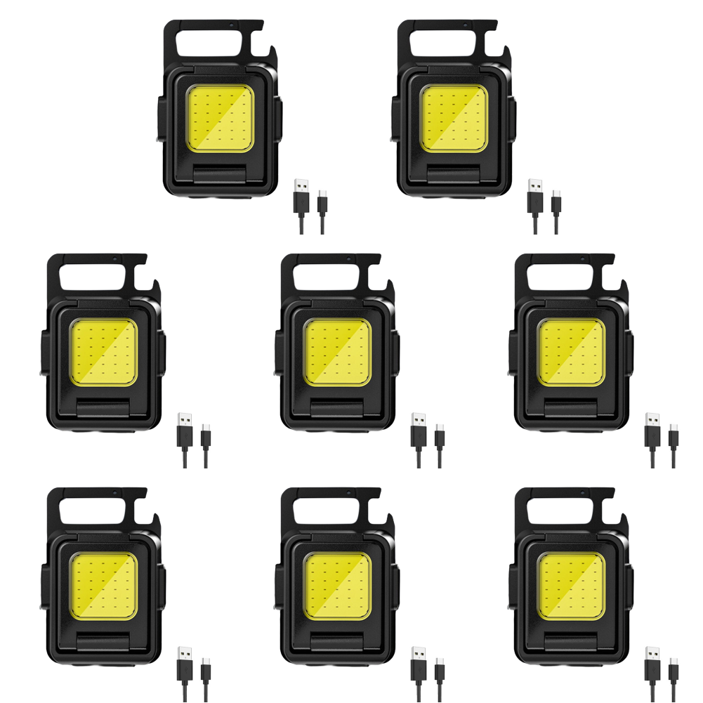 thumbnail image 5 of COB LED Mini llavero luz 7 modos 1000LM linterna para acampar al aire libre senderismo, 5 of 7