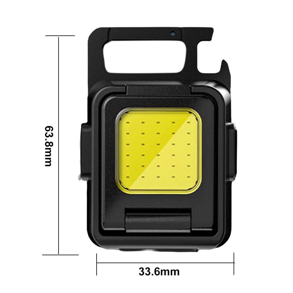 thumbnail image 2 of COB LED Mini llavero luz 7 modos 1000LM linterna para acampar al aire libre senderismo, 2 of 7