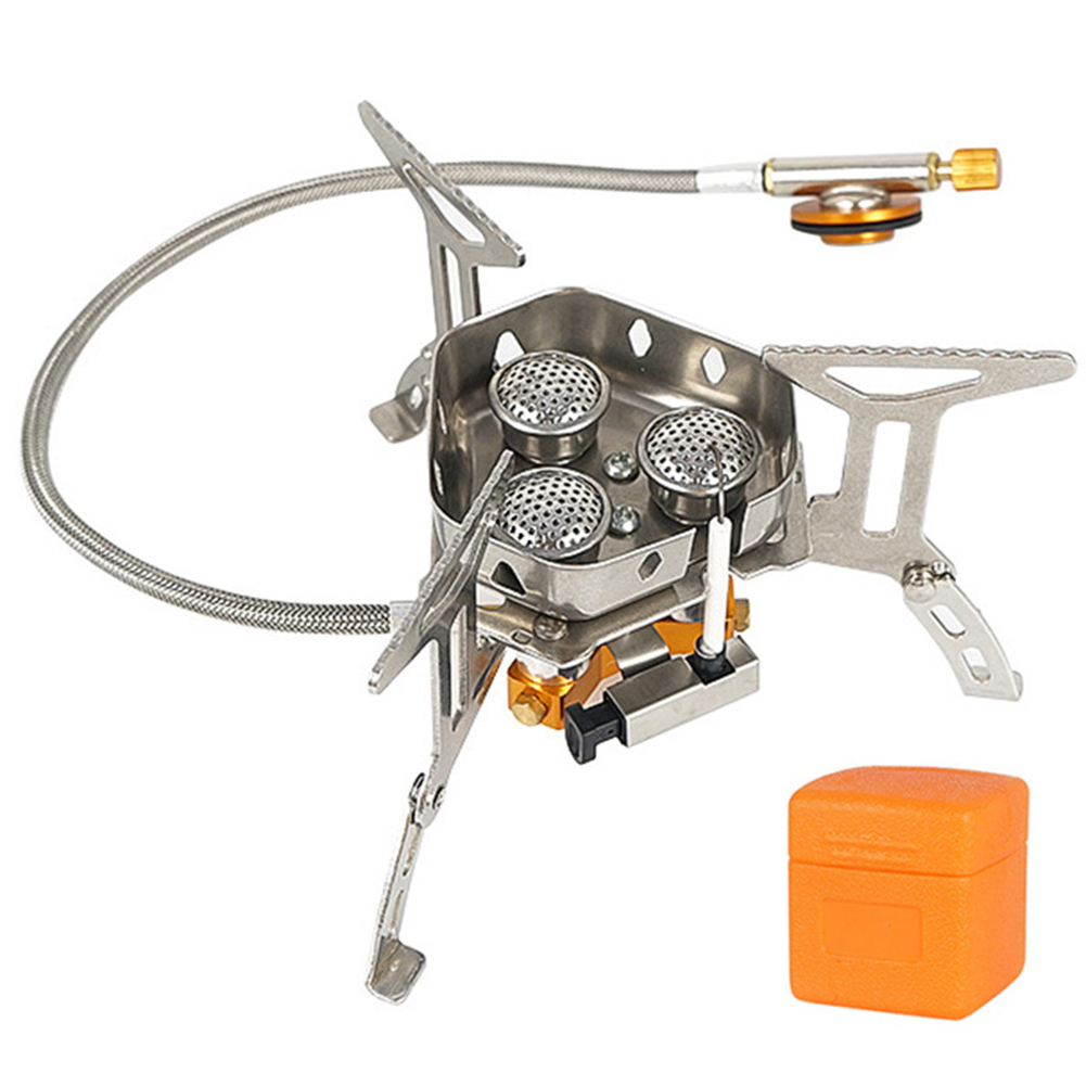 thumbnail image 1 of Cocina de Gas al aire libre de alta potencia de tres cabezas de núcleo estufa de campamento horno de cocina para Picnic, 1 of 9