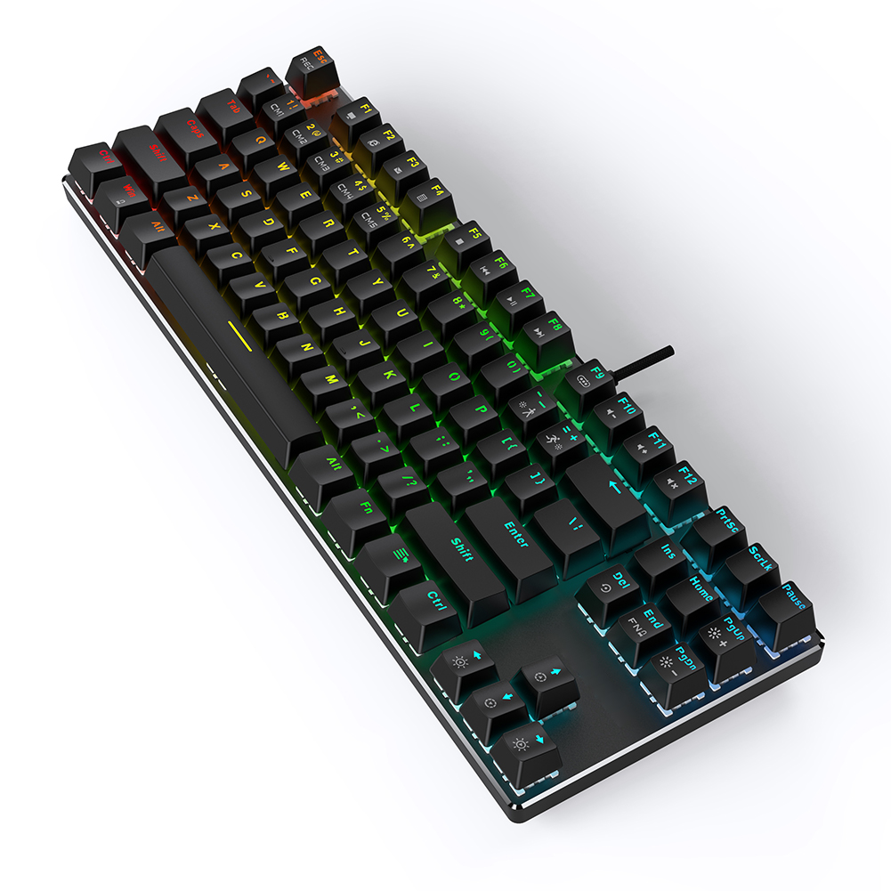 thumbnail image 1 of Teclado mecánico Diseño ergonómico Teclado para juegos Teclado con cable para computadora, 1 of 9