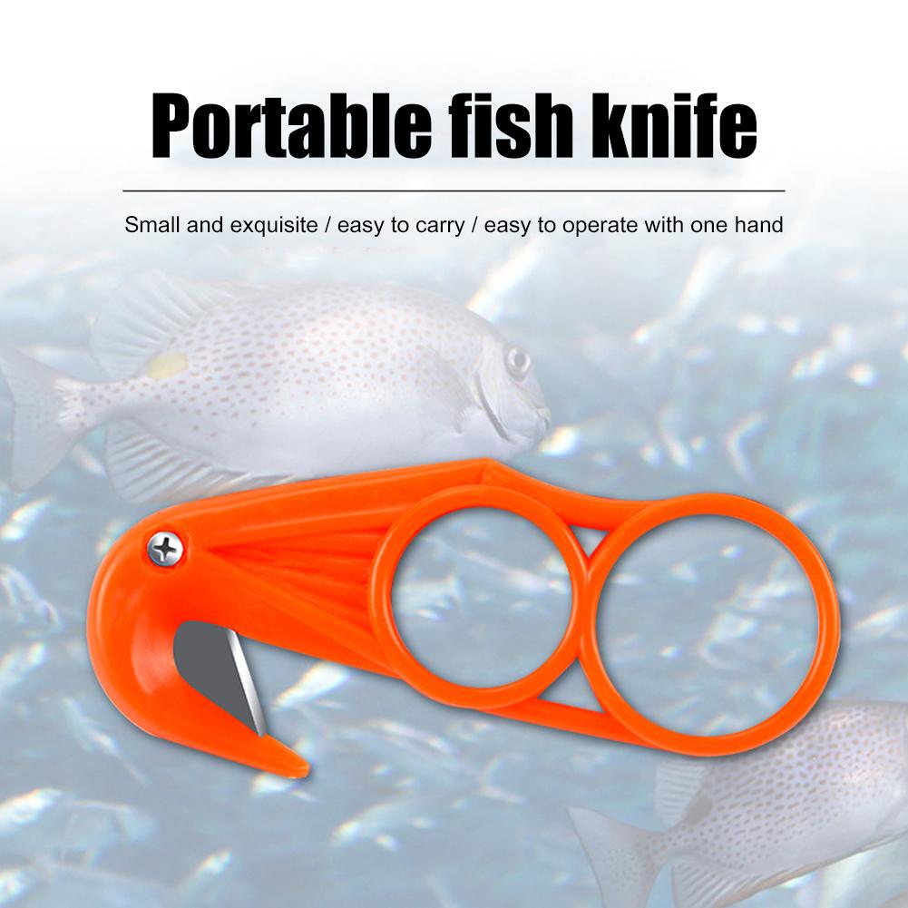 thumbnail image 1 of Cuchillo para el vientre de pescado, Mini cortador de pesca portátil, herramientas multifunción de plástico, 2 uds., 1 of 5