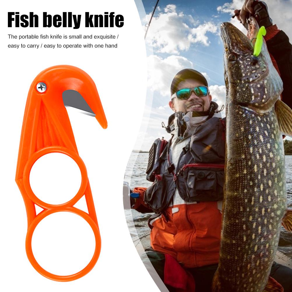 thumbnail image 3 of Cuchillo para el vientre de pescado, Mini cortador de pesca portátil, herramientas multifunción de plástico, 2 uds., 3 of 5