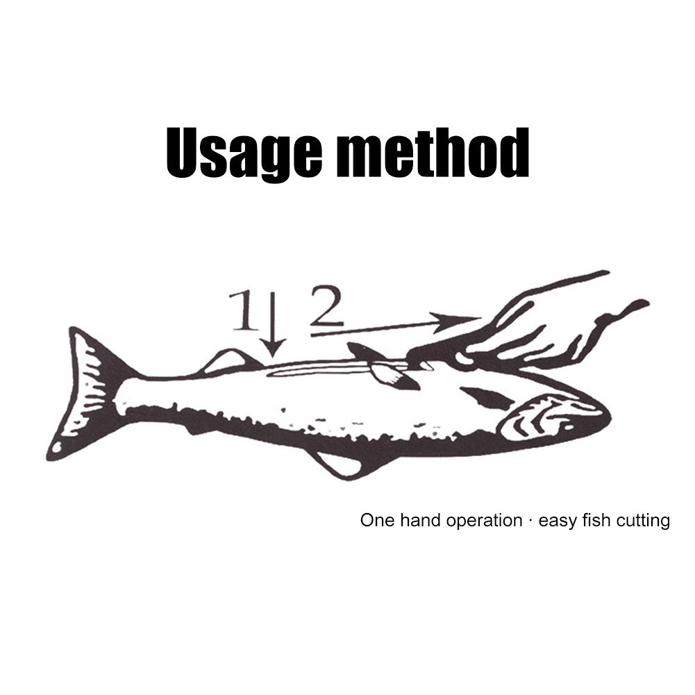 thumbnail image 4 of Cuchillo para el vientre de pescado, Mini cortador de pesca portátil, herramientas multifunción de plástico, 2 uds., 4 of 5