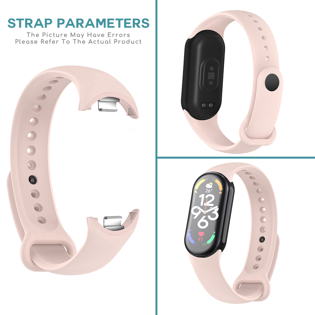thumbnail image 4 of Correa De Reloj De Silicona Instalación Tipo Prensa Para Mi Band 8 Rosa, 4 of 9