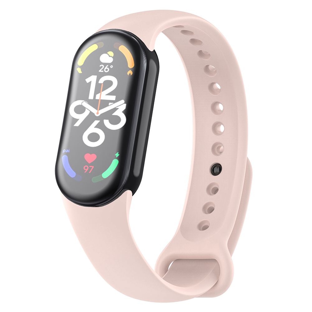 thumbnail image 1 of Correa De Reloj De Silicona Instalación Tipo Prensa Para Mi Band 8 Rosa, 1 of 9