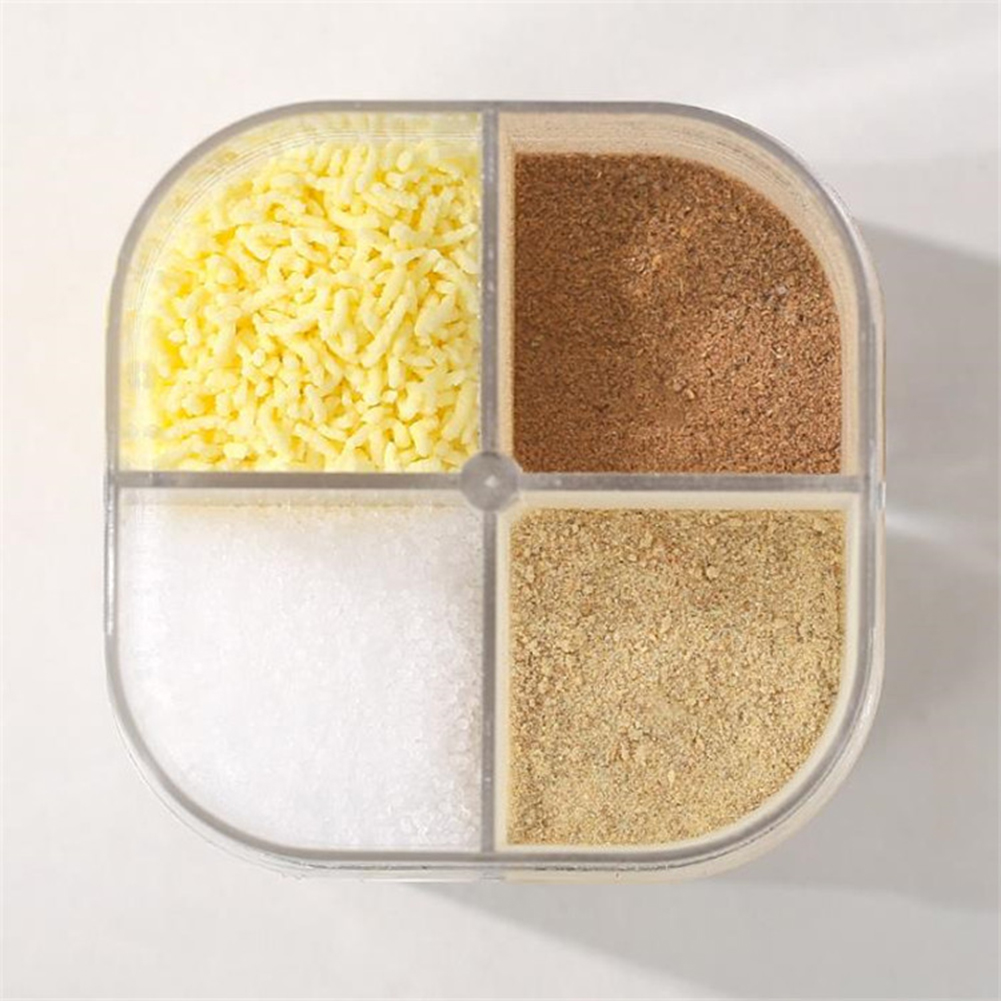 thumbnail image 3 of Tarro de condimentos 4 en 1, caja de almacenamiento de condimentos para barbacoa de 4 compartimentos, accesorios para acampar, 3 of 9