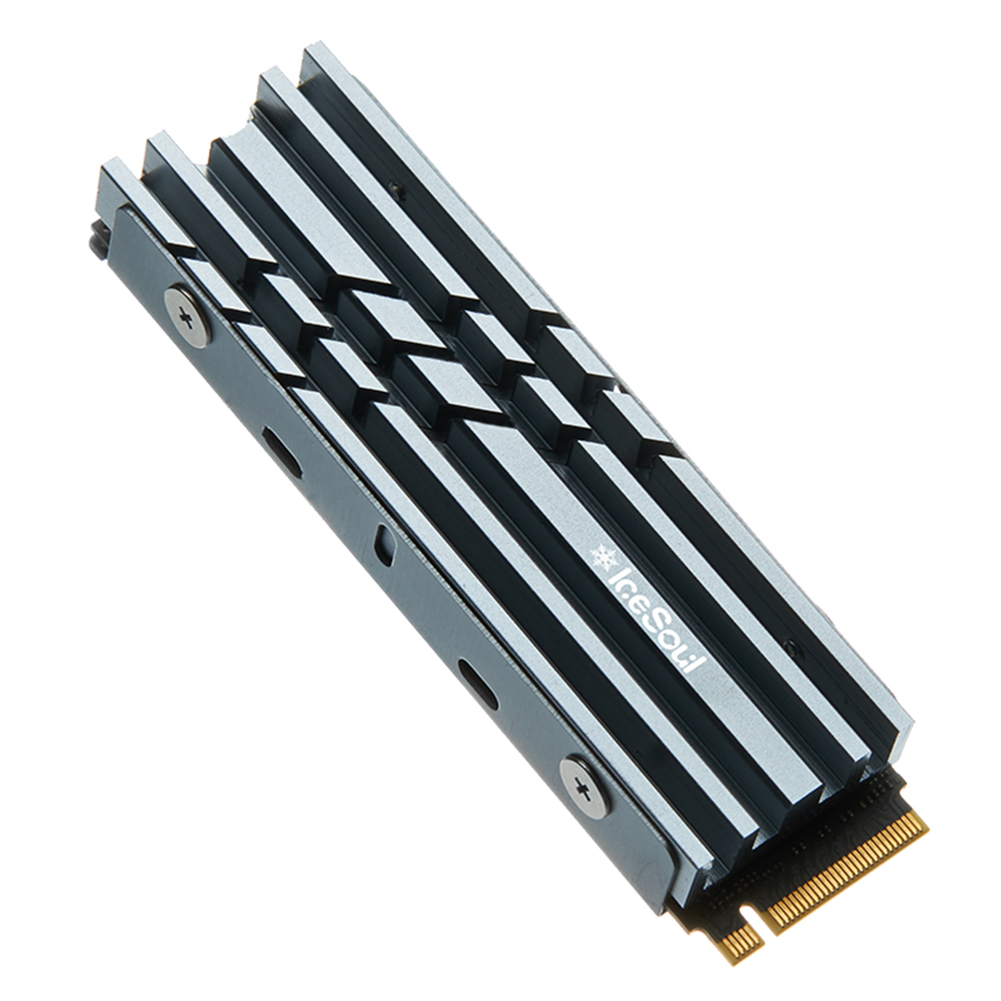 thumbnail image 4 of Disipador de calor SSD M.2 de disco duro de estado sólido enfriador de aluminio para NVME 2280 (gris), 4 of 5
