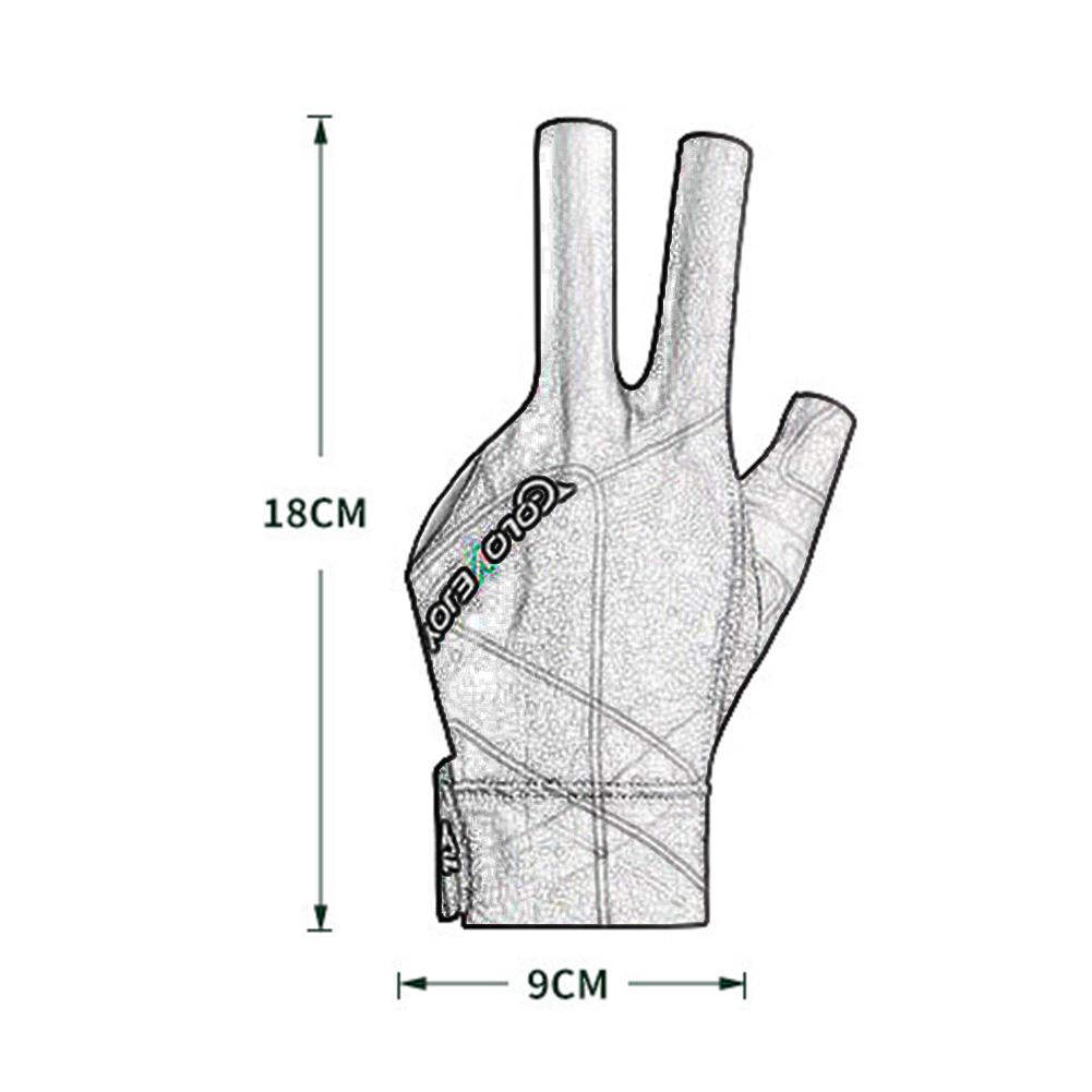 thumbnail image 2 of Guantes de Billar Dedo Abierto Transpirable Poliéster Entrenamiento Amateur ( ) Negro Rojo, 2 of 5