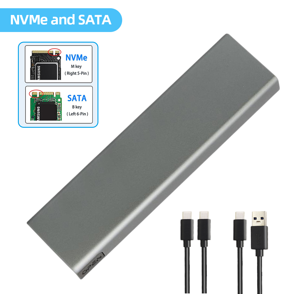 thumbnail image 4 of M.2 NVME SATA Dual Protocol SSD Enclosure SSD Case para 2230/2242/2260/2280 SSD, 4 of 9