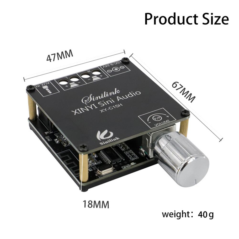 thumbnail image 2 of Amplificador de audio de control de aplicación XY-C15H 20Wx2 Conjunto de placa compatible con Bluetooth, 2 of 9