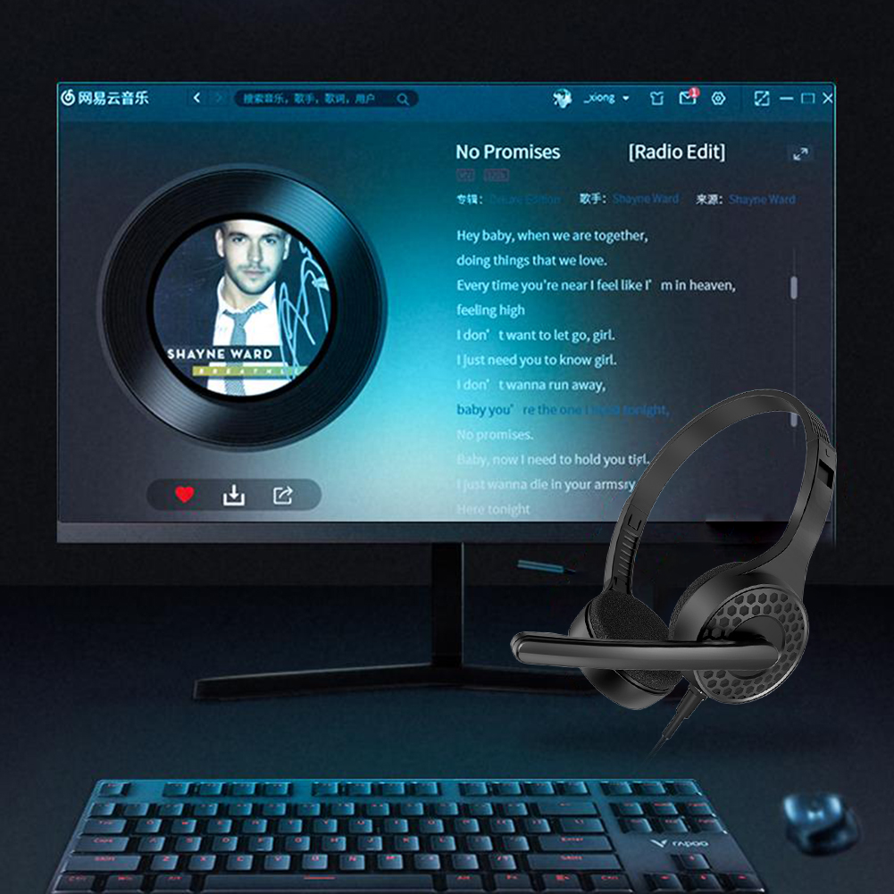 thumbnail image 1 of Auriculares con cable de 3,5 mm para gamers Auriculares con reducción de ruido Auriculares para tabletas Computadoras portátiles, 1 of 8