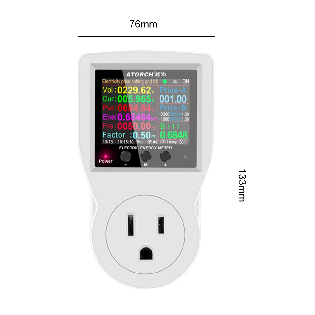 thumbnail image 2 of WIFI Smart Socket 220V AC Power Meter funciona con Alexa Google Home Power Monitor, 2 of 9