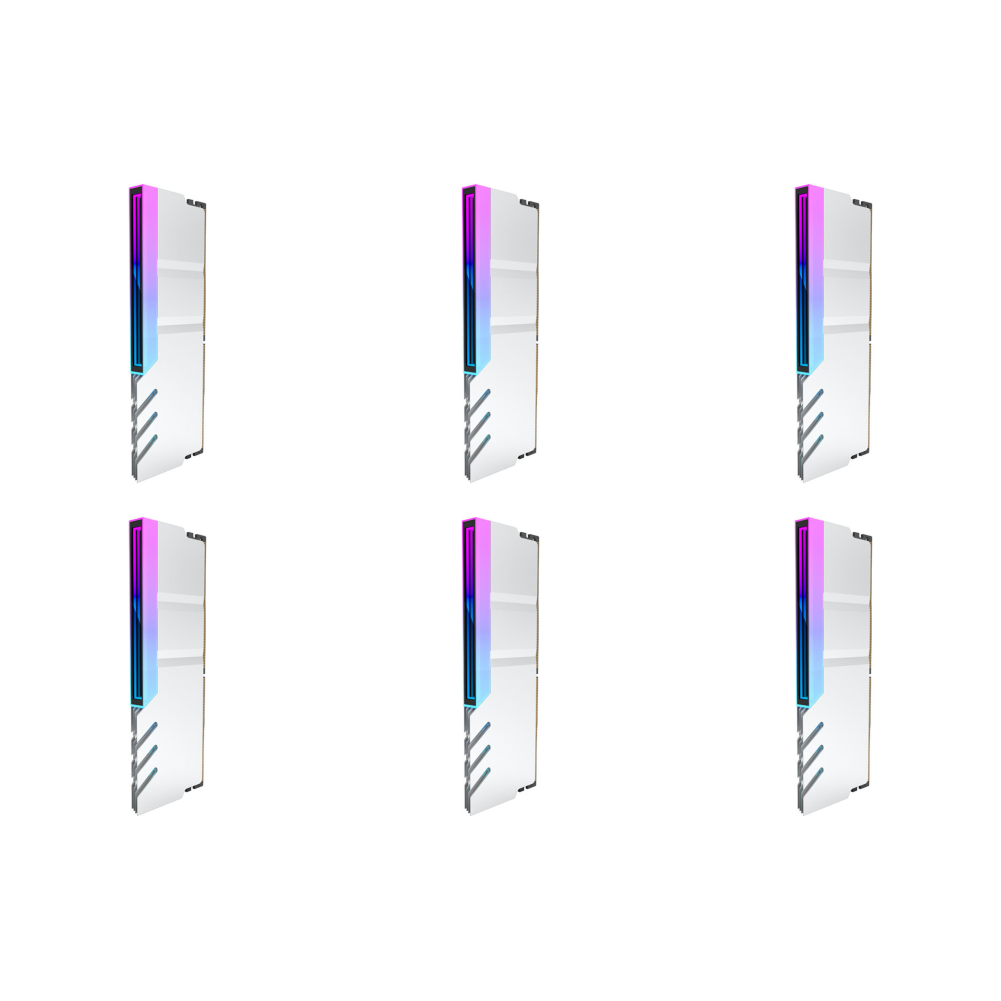 thumbnail image 3 of 6 uds disipador de calor DDR4 DDR5 Ram enfriador radiador 5V 3PIN ARGB para computadora (blanco), 3 of 9