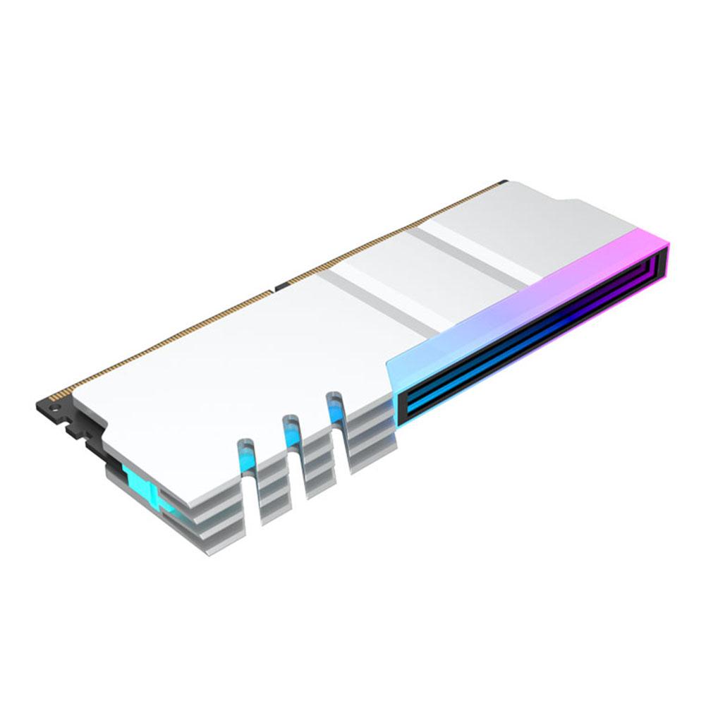 thumbnail image 2 of 6 uds disipador de calor DDR4 DDR5 Ram enfriador radiador 5V 3PIN ARGB para computadora (blanco), 2 of 9