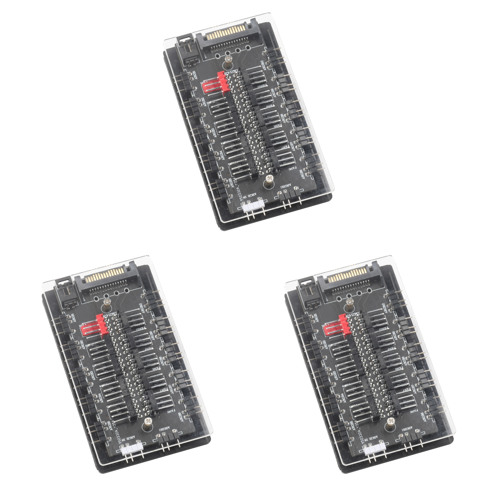 thumbnail image 3 of 3 uds 3 en 1 ventilador de refrigeración Hub 5V 3PIN ARGB magnético Dual 10 vías SATA Power Ehuebsd, 3 of 9