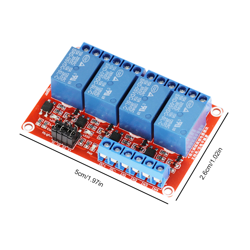 thumbnail image 2 of Interruptor de relé de 1 módulo 4 canales 12V Ehuebsd, 2 of 8