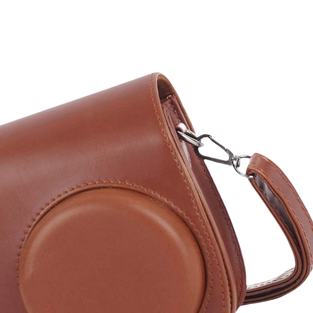 thumbnail image 4 of Bolsos instantáneos para cámara Cuero PU para Fujifilm Instax Mini 12/11/9/8 Marrón claro Marrón, 4 of 6