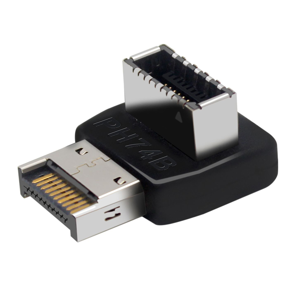thumbnail image 4 of Adaptador de cabezal interno tipo C frontal Convertidor USB 3.1 tipo E de 90 grados (B), 4 of 7