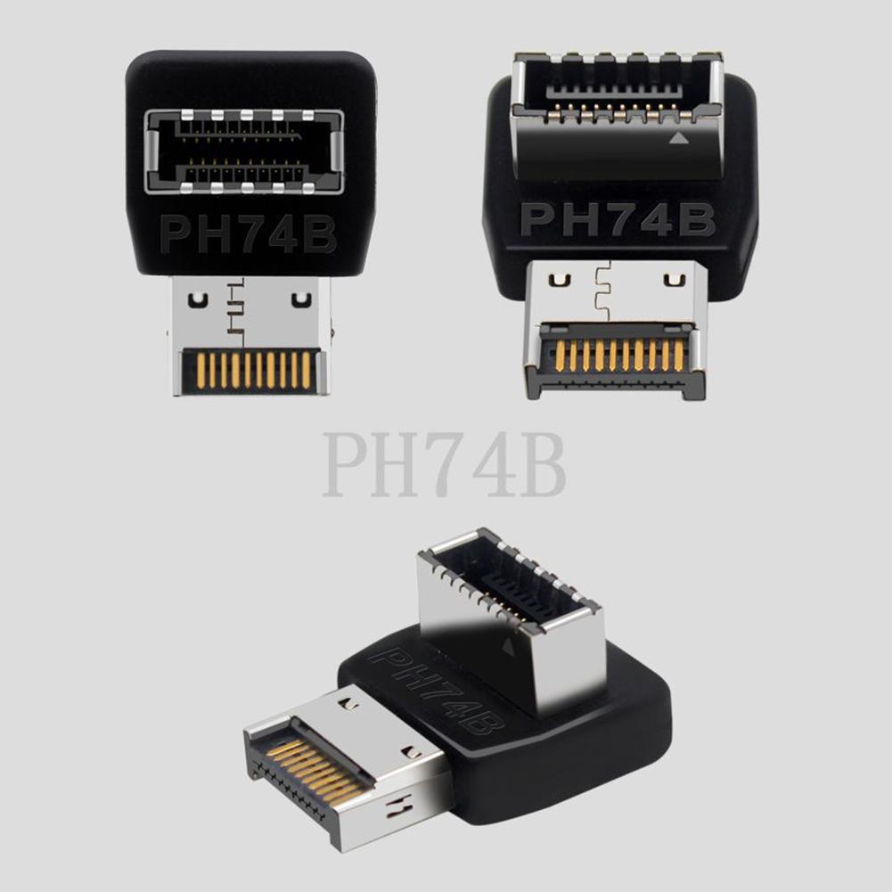 thumbnail image 1 of Adaptador de cabezal interno tipo C frontal Convertidor USB 3.1 tipo E de 90 grados (B), 1 of 7