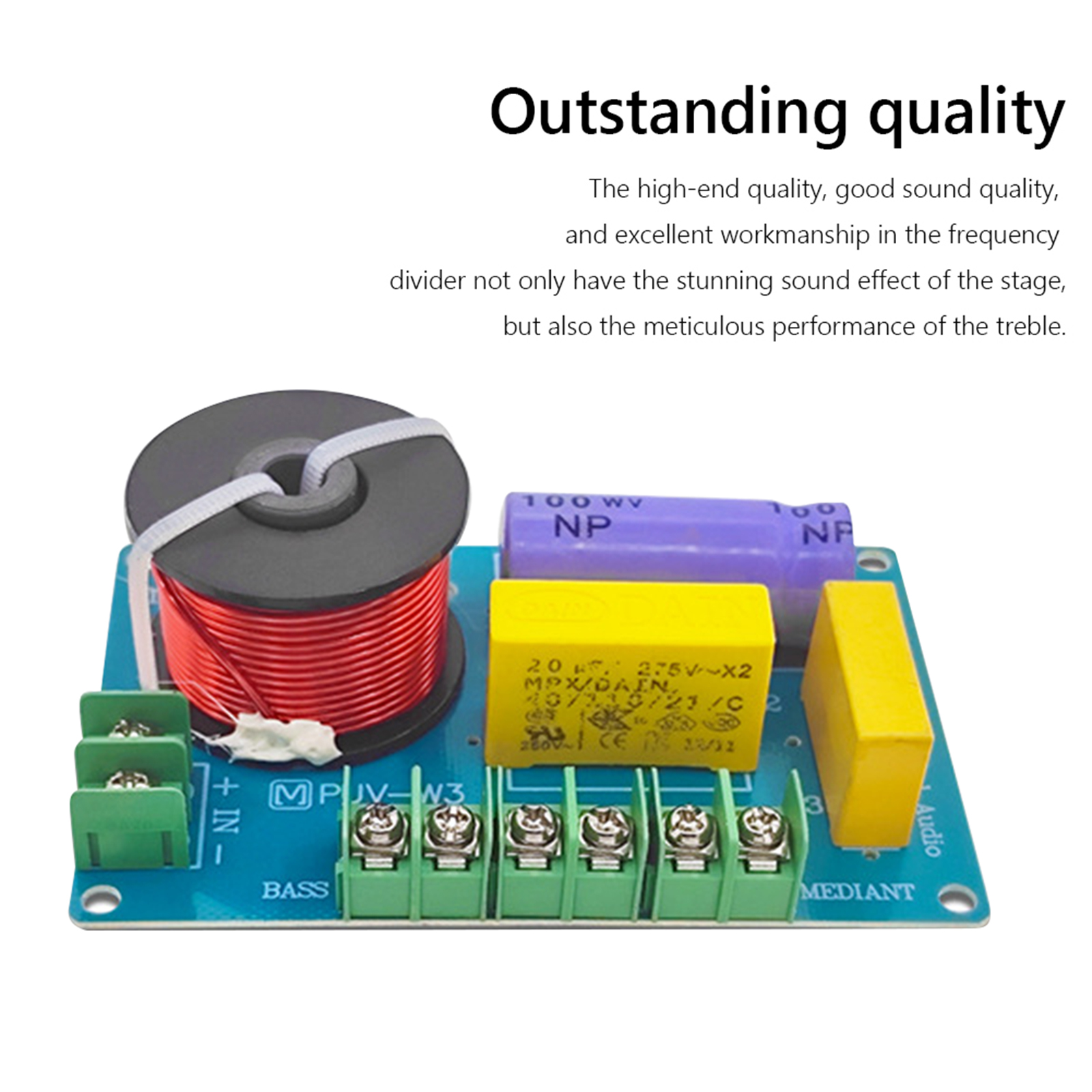 thumbnail image 4 of 200W Audio Woofer Crossover Filter MKP Metal Film para altavoces de 3,5/4/4,5-8 pulgadas, 4 of 9