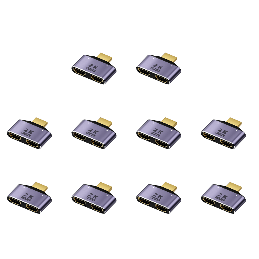 thumbnail image 3 of Convertidor adaptador de 1 a 2, conector de vídeo UHD 2K 60Hz, compatible con HDMI para escritorio, 3 of 6
