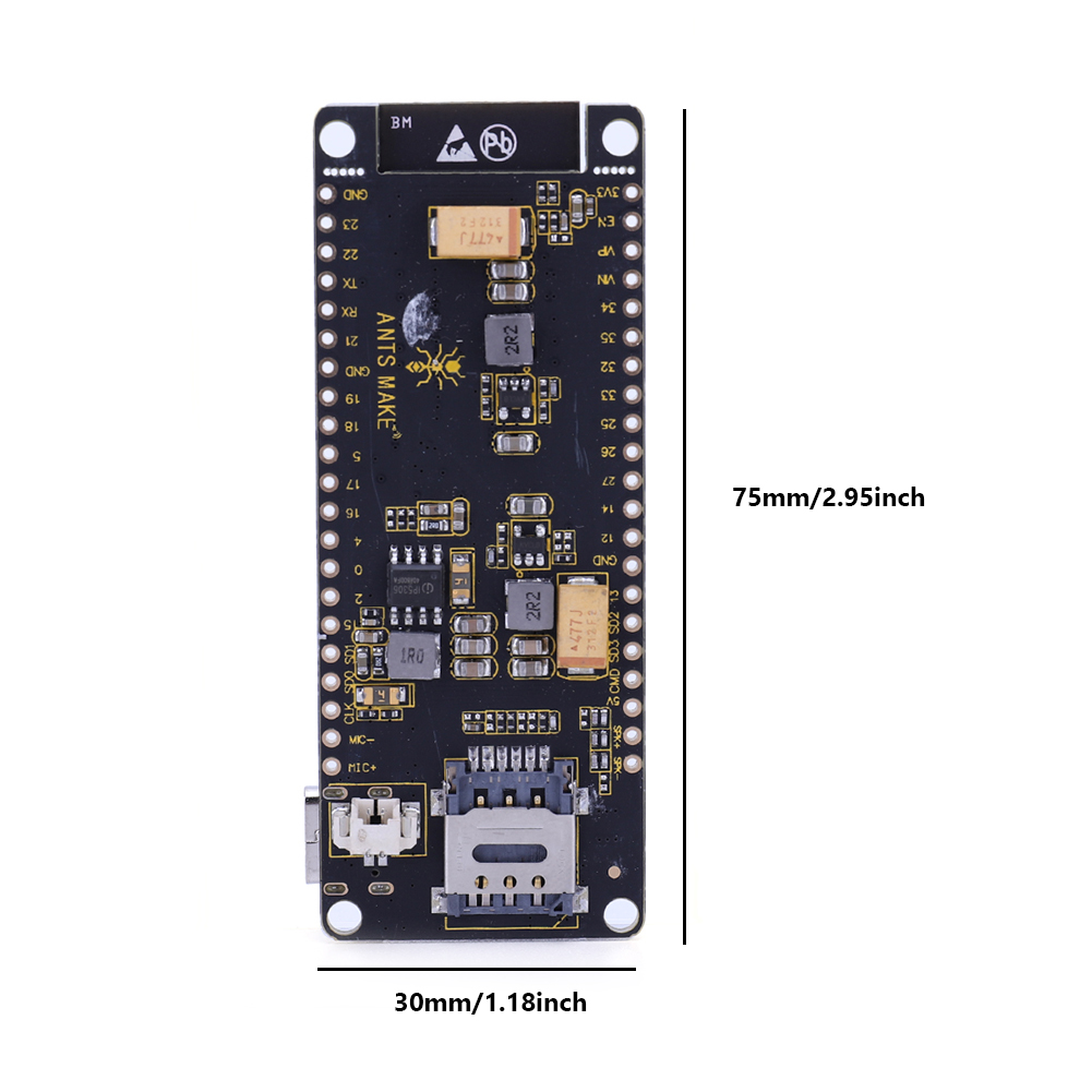 thumbnail image 2 of Módulo T-Call V1.4 ESP32 Antena inalámbrica GPRS Ranura para tarjeta SIM SIM800L, 2 of 9