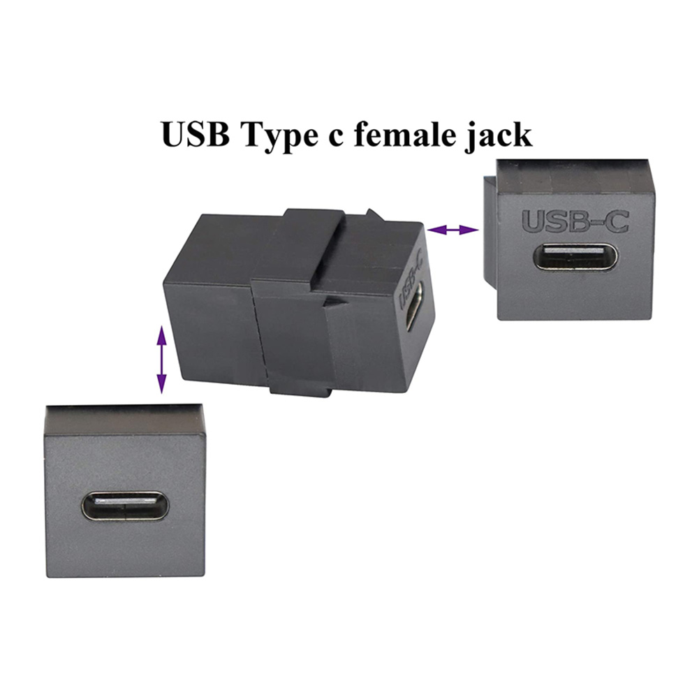 thumbnail image 1 of Enchufe USB 3.1 tipo C Puerto de cable Plug and Play para panel de salida de placa de pared, 1 of 9