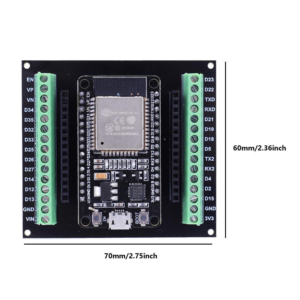 thumbnail image 2 of ESP32 GPIO 1 en 2 Placa de conexión CP2102 NodeMCU-32S (con placa de desarrollo), 2 of 9