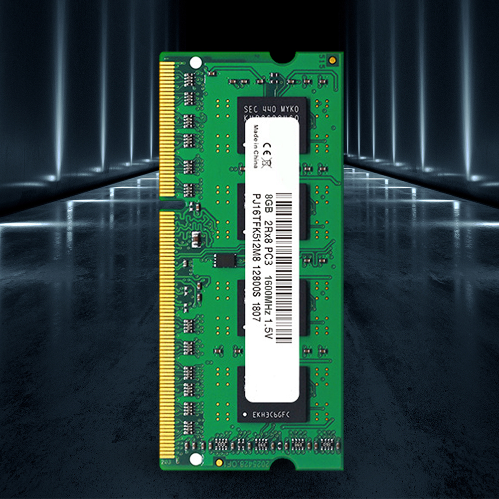 thumbnail image 1 of Memoria RAM para computadora portátil DDR3 204PIN Memoria de computadora compatible con Intel/AMD (8GB-1600), 1 of 7