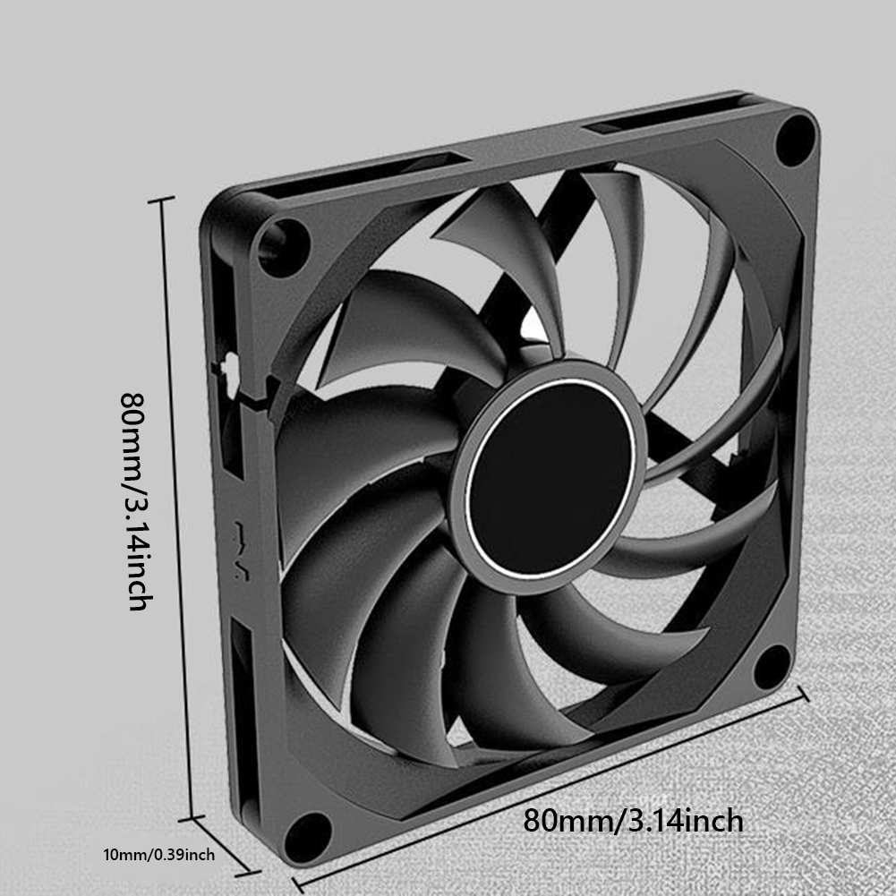 thumbnail image 2 of Ventiladores de refrigeración 8CM CPU 4PIN PWM Ventilador de refrigeración de CPU ultrafino Cojinete hidráulico, 2 of 9