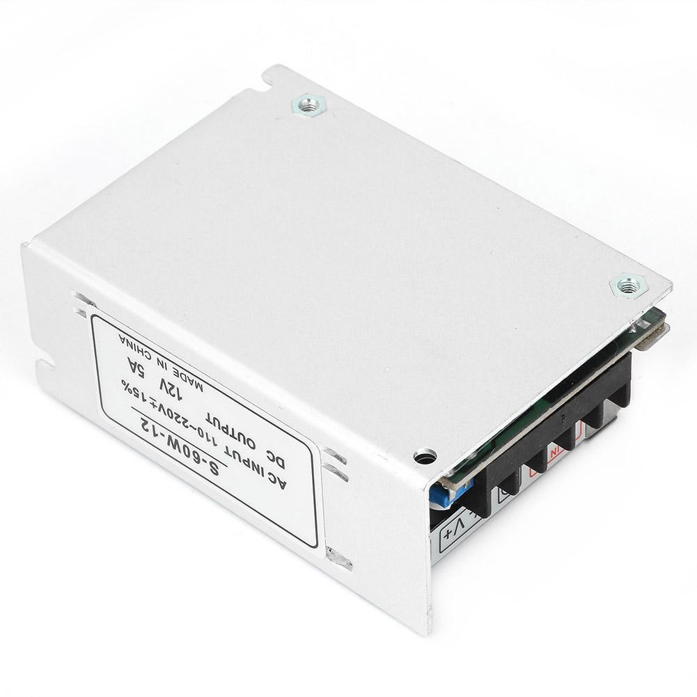 thumbnail image 1 of Interruptor de alimentación 12V 5A Adaptador de corriente 60W Transformador de corriente 220 CA a 12V CC, 1 of 9