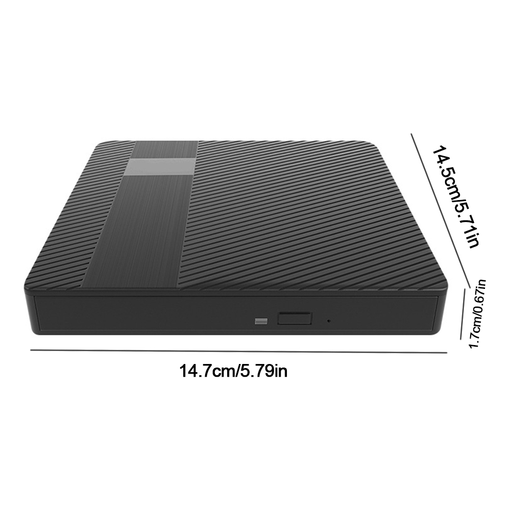 thumbnail image 2 of Drive DVD CD Disk Reader Rewriter USB 3.0 & Type-C RW Writer para PC portátil, 2 of 9