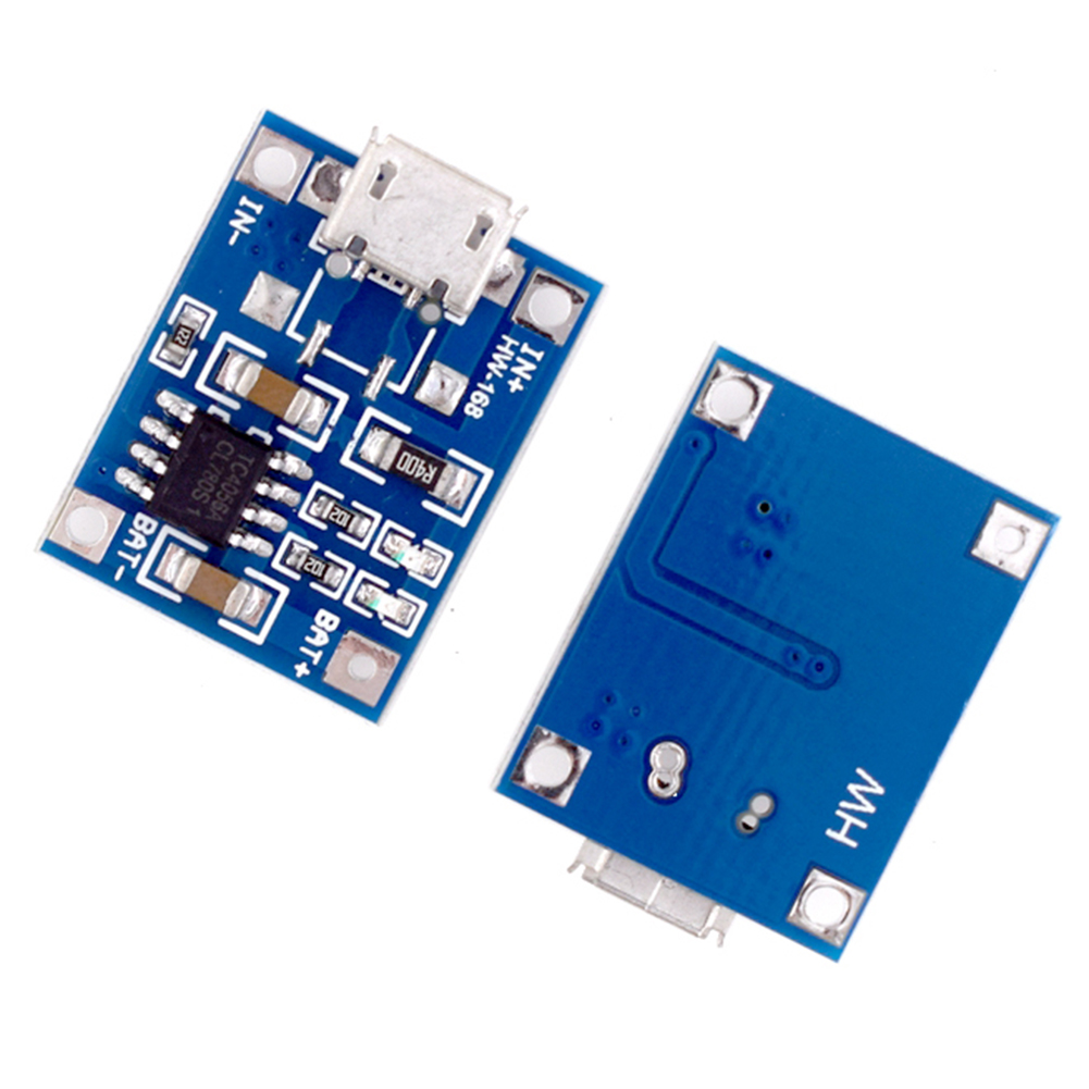 thumbnail image 1 of Placa de carga de batería Módulo de carga de batería micro USB para baterías de litio, 1 of 9