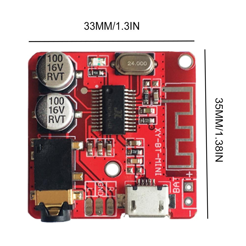 thumbnail image 2 of Módulo estéreo inalámbrico 5.0 compatible con Bluetooth DC 3.7-5V para bricolaje (rojo), 2 of 5