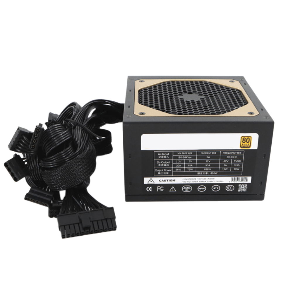 thumbnail image 4 of Fuente de alimentación de la computadora 800W Desktop PSU Módulo de fuente de alimentación silenciosa para PC de escritorio, 4 of 9