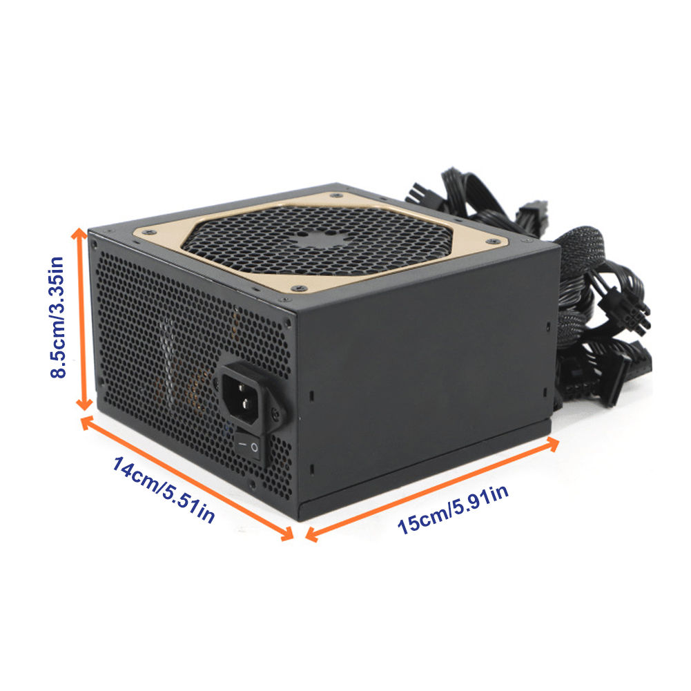 thumbnail image 2 of Fuente de alimentación de la computadora 800W Desktop PSU Módulo de fuente de alimentación silenciosa para PC de escritorio, 2 of 9