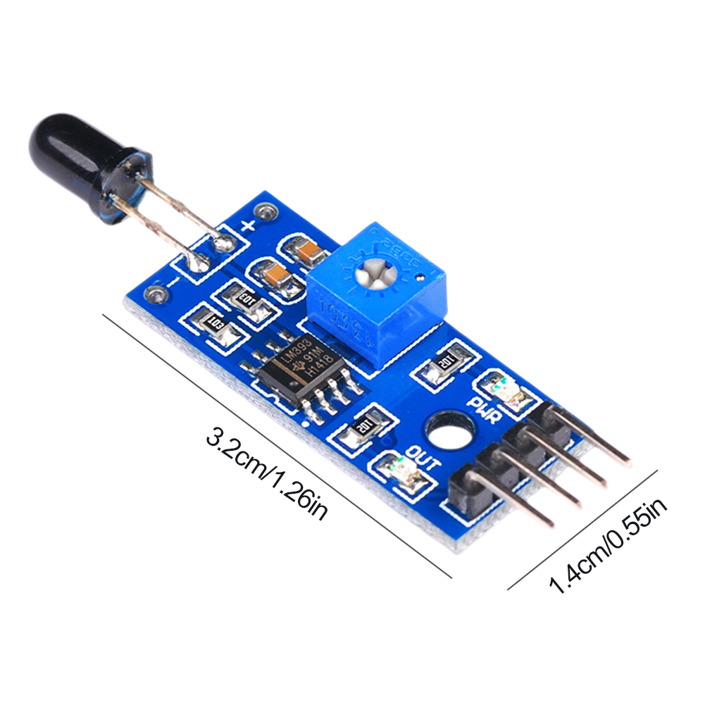 thumbnail image 2 of Módulo Sensor de detección de llama IR de 4 pines 3.3V-5V Accesorios para Arduino DIY Kit, 2 of 9