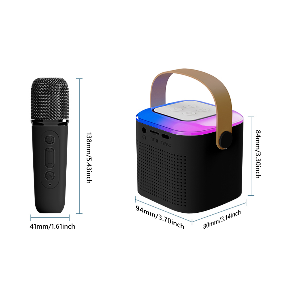 thumbnail image 2 of Mini micrófono Y1, máquina de Karaoke familiar, sonido estéreo, Compatible con Bluetooth 5,3, 2 of 9