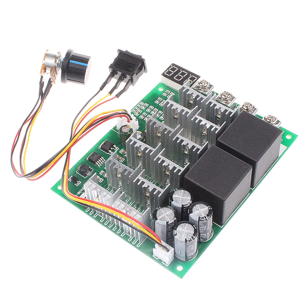 thumbnail image 4 of Módulo controlador de velocidad del motor 12V 24V 36V 48V DC 100A Max con interruptor de perilla, 4 of 7