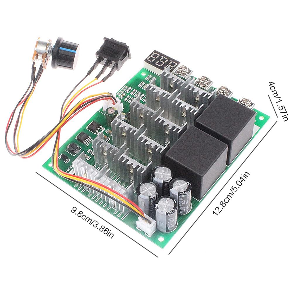 thumbnail image 2 of Módulo controlador de velocidad del motor 12V 24V 36V 48V DC 100A Max con interruptor de perilla, 2 of 7
