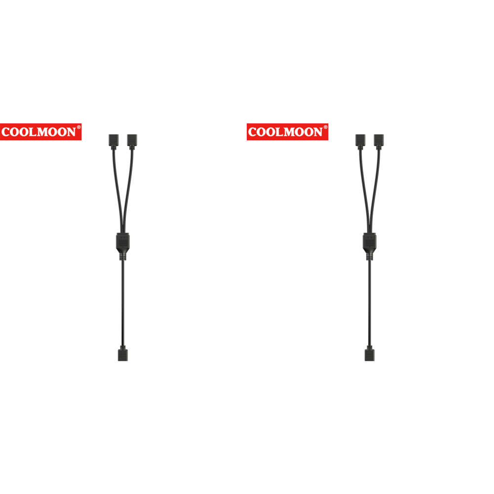 thumbnail image 3 of Divisor de ventilador de chasis ARGB 30 cm 1 a 2/3/4 para ventiladores de tira de luz de PC (negro 1 a 2), 3 of 9