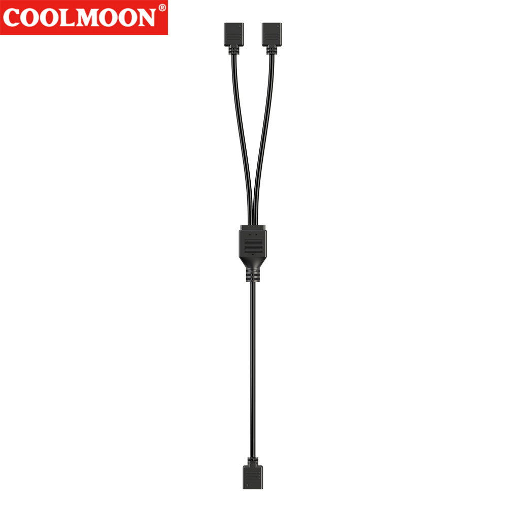 thumbnail image 5 of Divisor de ventilador de chasis ARGB 30 cm 1 a 2/3/4 para ventiladores de tira de luz de PC (negro 1 a 2), 5 of 9